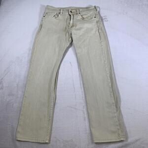 Marine Layer Mens Tan Twill Chino Slim Cotton Casual Pants 32x30‎ (28x30) Beige